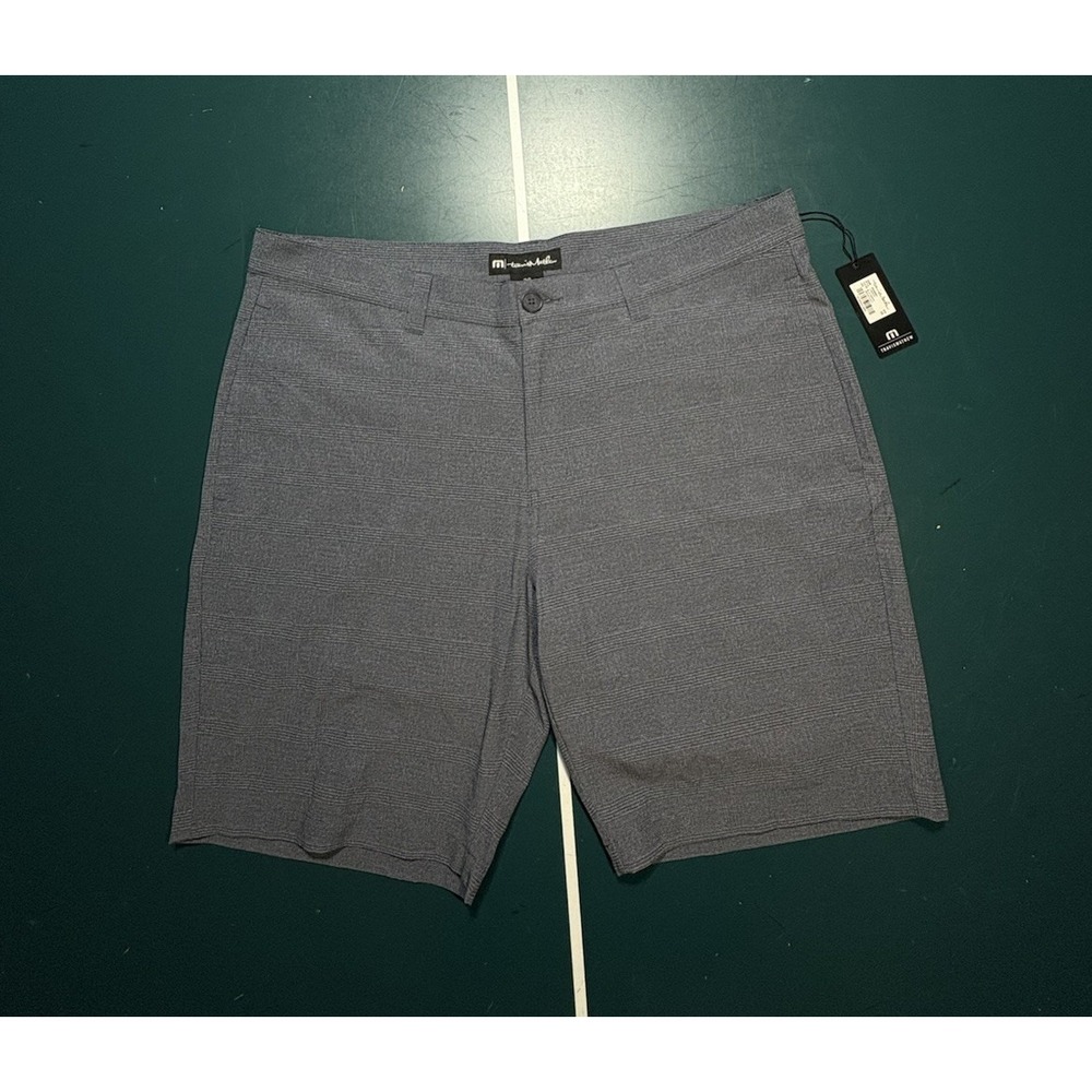 Travis‎ Mathew Shorts Men 38 Golf Grommet 9" Blue Nights Textured 1MW830 *NEW